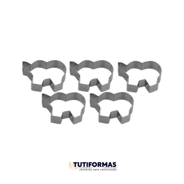Aro Cortador Petit Four Animais Elefante (INOX) – 5 Peças