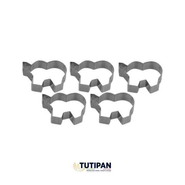 Aro Cortador Petit Four Animais Elefante (INOX) – 5 Peças