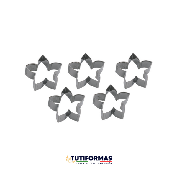 Aro Cortador Petit Four Cépala de Rosa (INOX) – 5 Peças