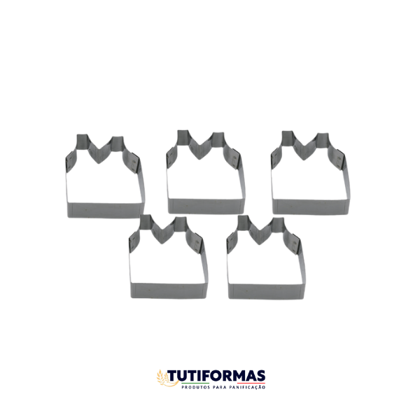 Aro Cortador Petit Four Camisa (INOX) – 5 Peças