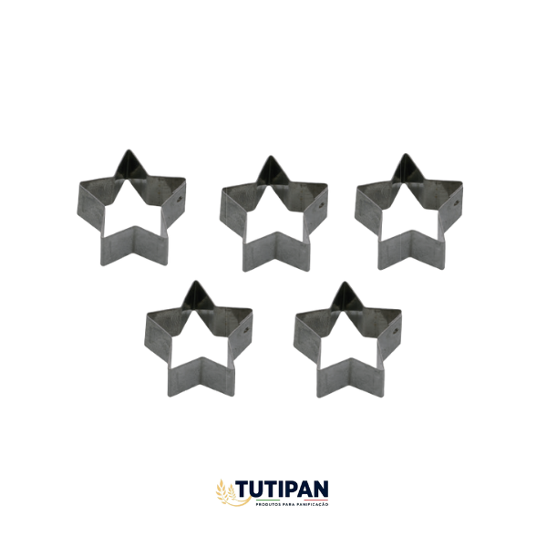 Aro Cortador Petit Four Estrela (INOX) – 5 Peças