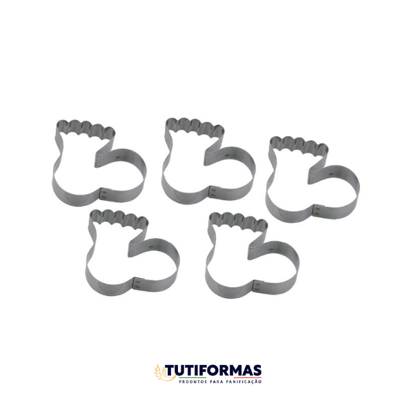 Aro Cortador Petit Four Natalino Sapatinho (INOX) – 5 Peças