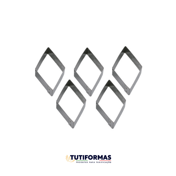 Aro Cortador Petit Four Ouro (INOX) – 5 Peças