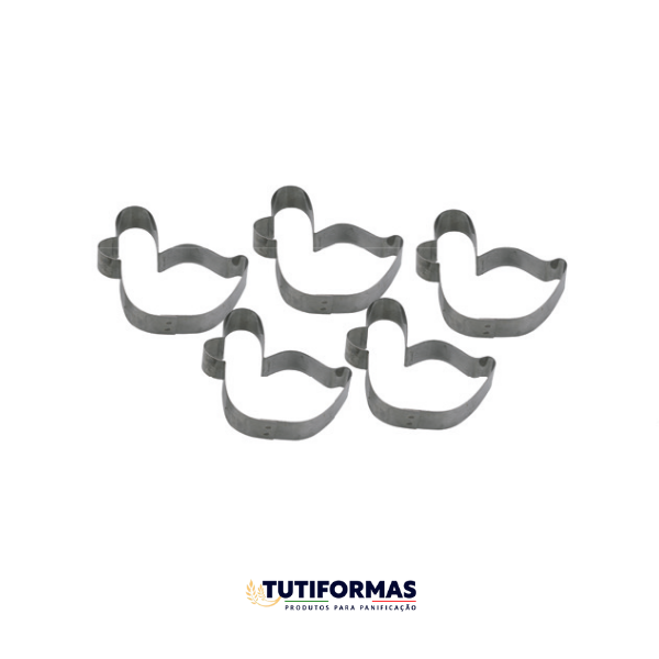 Aro Cortador Petit Four Pato (INOX) – 5 Peças