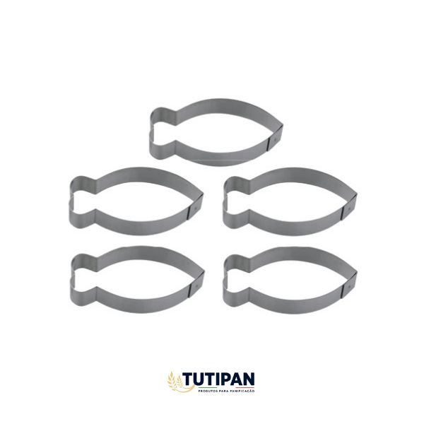 Aro Cortador Petit Four Peixe (INOX) – 5 Peças