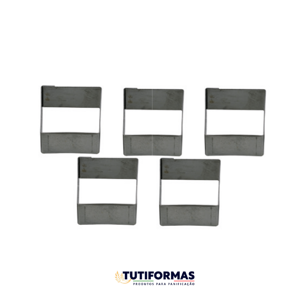 Aro Cortador Petit Four Quadrado Mini (INBOX) – 5 Peças