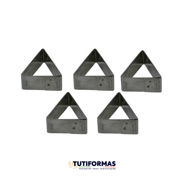 Aro Cortador Petit Four Triângulo Mini (INOX) – 5 Peças