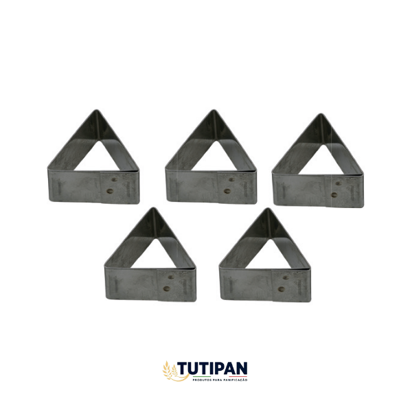 Aro Cortador Petit Four Triângulo Mini (INOX) – 5 Peças