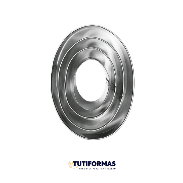 Jogo Aro Cortador Oval (INOX) C/ 4 pçs