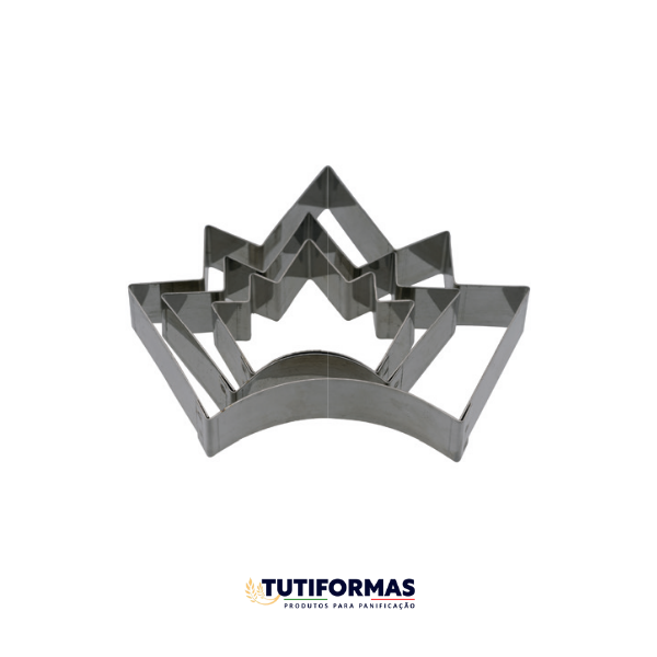 Jogo Aro Cortador Petit Four Coroas C/ 3 pçs