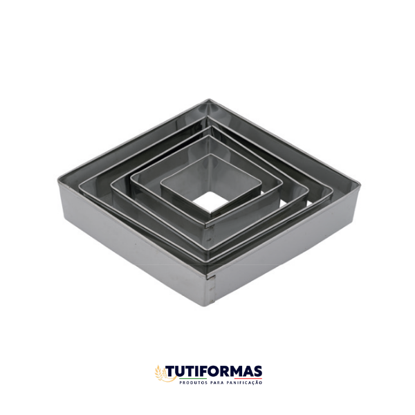 Jogo Aro Cortador Petit Four Flor de Azaléia (INOX) C/ 4 pçs