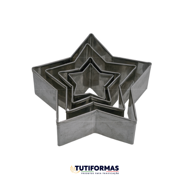 Jogo Aro Cortador Estrela (INOX) C/ 4 pçs