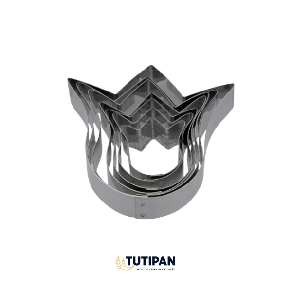 Jogo Aro Cortador Petit Four Tulipa (INOX) C/ 7 pçs