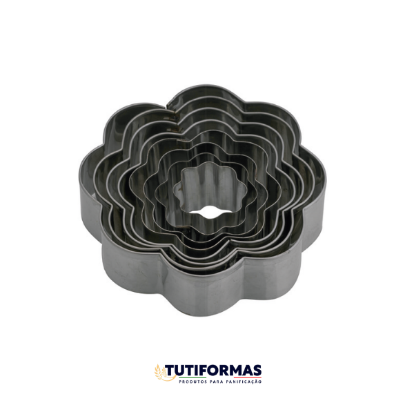 Jogo Aro Cortador Margarida (INOX) C/ 8 pçs